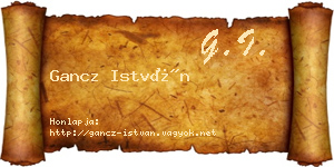 Gancz István névjegykártya